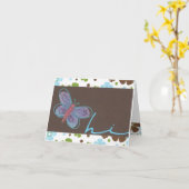 Schmetterling hallo Notecard Karte (Gelbe Blume)