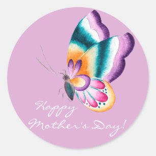 Schmetterling Happy Mother Day Stickers