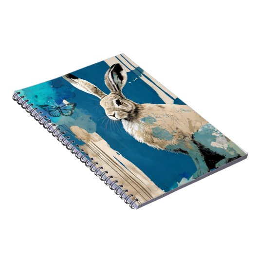 Schmetterling + Hase | Notebook-Journal Notizblock (Rechte Seite)