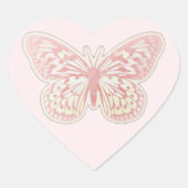 Schmetterling Herz-Aufkleber (Vorderseite)