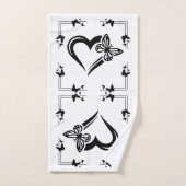 "Schmetterling & Herz" Badetuch-Set Badhandtuch Set (Handtuch)