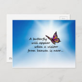 Schmetterling, Himmelsbesucher Postkarte (Vorne/Hinten)
