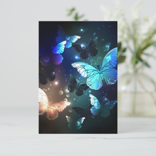 Schmetterling Hinweiskarte (Stehend Vorderseite)
