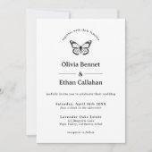 Schmetterling Hochzeitseinladung Einladung (Vorderseite)