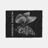 Schmetterling Ich bin das Melanom-Bewusstsein Fleecedecke (Vorderseite (Horizontal))