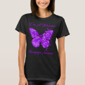 Schmetterling Ich bin ein Krieger-Fibromyalgie-Bew T-Shirt (Vorderseite)