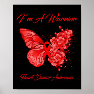 Schmetterling Ich bin ein Krieger Herzkrankheit-Be Poster