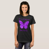 Schmetterling Ich bin ein Krieger-Lupus-Bewusstsei T-Shirt (Vorne ganz)
