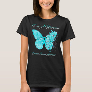 Schmetterling Ich bin ein Ovarialkrebs-Bewusstsein T-Shirt