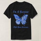 Schmetterling Ich bin ein Überlebende Alopezie Bew T-Shirt (Design vorne)