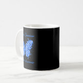 Schmetterling Ich bin ein Überlebender Alopecia-Be Kaffeetasse (Vorderseite Links)