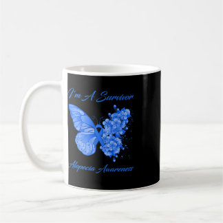 Schmetterling Ich bin ein Überlebender Alopecia-Be Kaffeetasse