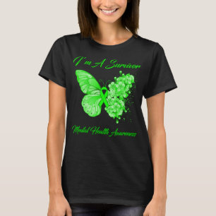 Schmetterling Ich bin ein Überlebender des Bewusst T-Shirt