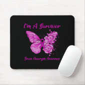 Schmetterling Ich bin ein Überlebender des Gehirna Mousepad (Mit Mouse)