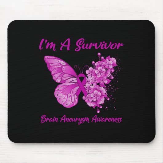 Schmetterling Ich bin ein Überlebender des Gehirna Mousepad (Vorne)