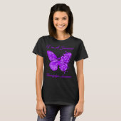 Schmetterling Ich bin ein Überlebender Fibromyalgi T-Shirt (Vorne ganz)
