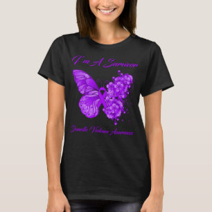 Schmetterling Ich bin ein Überlebender häuslicher  T-Shirt