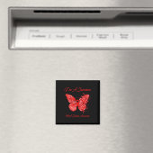 Schmetterling Ich bin ein Überlebender Herzkrankhe Magnet (In Situ (Geschirrspüler))