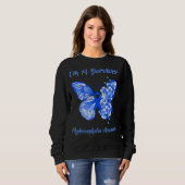 Schmetterling Ich bin ein Überlebender Hydrocephal Sweatshirt (Vorne ganz)