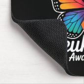 Schmetterling ich bin ein Überlebender Leukämie-Be Mousepad (Ecke)