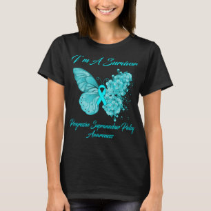 Schmetterling Ich bin ein Überlebender progressiv  T-Shirt