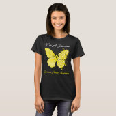 Schmetterling Ich bin ein Überlebender Sarcoma Kre T-Shirt (Vorne ganz)