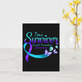 Schmetterling Ich bin ein Überlebender Suizidpräve Karte (Gelbe Blume)