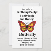 Schmetterling Ich suche nur nach Honig Butterfly G Einladung (Vorderseite)