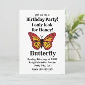 Schmetterling Ich suche nur nach Honig Butterfly G Einladung (Stehend Vorderseite)
