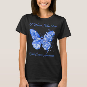 Schmetterling Ich trage Blau für das Bewusstsein f T-Shirt