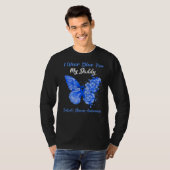 Schmetterling Ich trage Blau für die Krankheiten m T-Shirt (Vorne ganz)