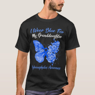 Schmetterling Ich trage Blau für meine Enkeltochte T-Shirt