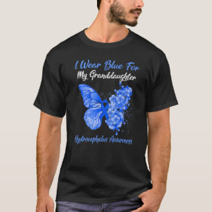 Schmetterling Ich trage Blau für meine Enkeltochte T-Shirt