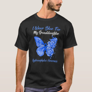 Schmetterling Ich trage Blau für meine Enkeltochte T-Shirt