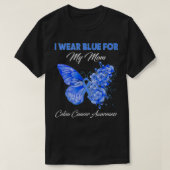 Schmetterling Ich trage Blau für meine Mama Colon T-Shirt (Design vorne)