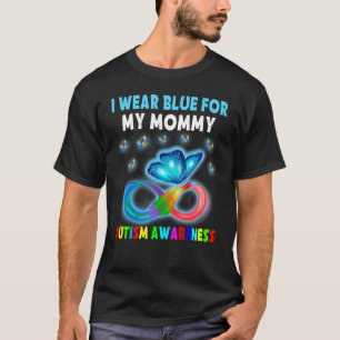 Schmetterling Ich trage Blau für meine Mutti Autis T-Shirt