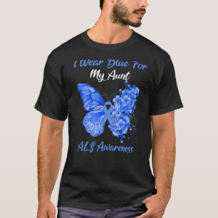 Schmetterling ich trage Blau für meine Tante Alte T-Shirt