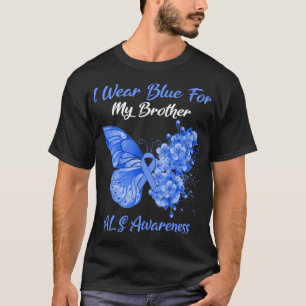 Schmetterling ich trage Blau für meinen Bruder ALS T-Shirt