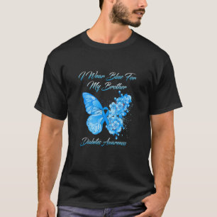 Schmetterling ich trage Blau für meinen Bruder Dia T-Shirt