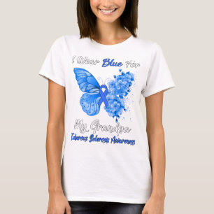 Schmetterling ich trage Blau für meinen Großvater  T-Shirt