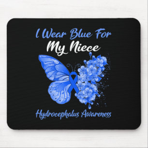 Schmetterling Ich trage Blau für meinen Nichte Hyd Mousepad