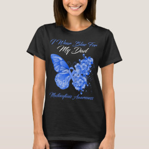 Schmetterling Ich trage Blau für meinen Vater Mast T-Shirt
