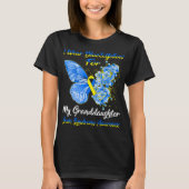 Schmetterling Ich trage Blau und Gelb für meine Gr T-Shirt (Vorderseite)
