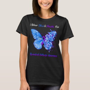 Schmetterling ich trage Blau und Lila für Rheumato T-Shirt