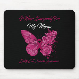 Schmetterling Ich trage Burgund für meine Mama-Sic Mousepad