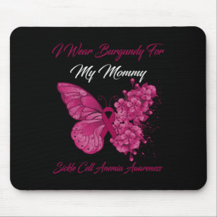 Schmetterling Ich trage Burgund für meine Mama-Sic Mousepad