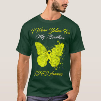 Schmetterling ich trage Gelb für meinen Bruder ADH T-Shirt