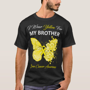 Schmetterling Ich trage Gelb für meinen Brustkrebs T-Shirt