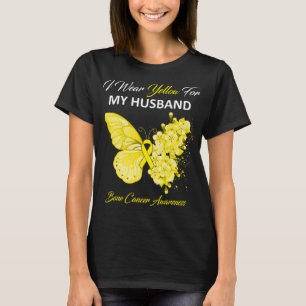 Schmetterling Ich trage Gelb für meinen Brustkrebs T-Shirt