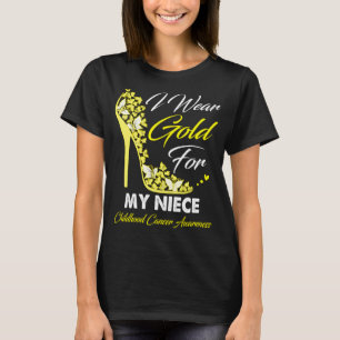 Schmetterling Ich trage Gold für meine Nichte Kind T-Shirt